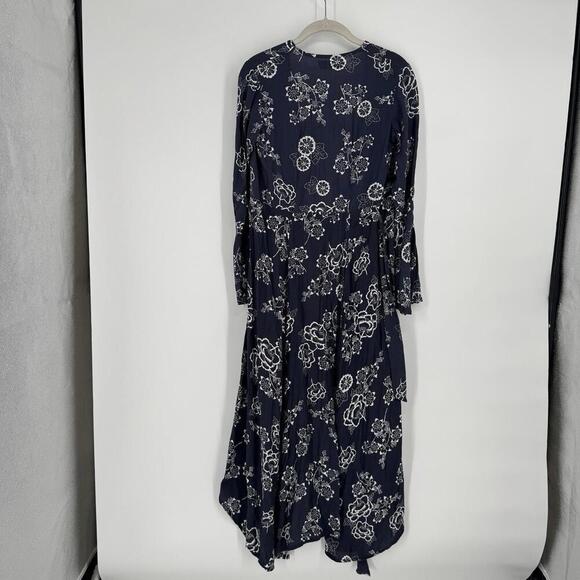 Faithfull the Brand dress 2 navy blue wrap festival lightweight summer wedding - Picture 6 of 6